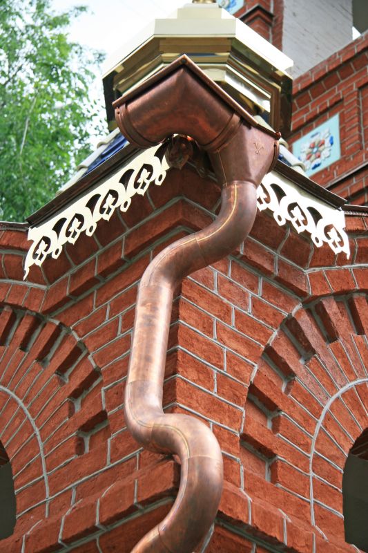 Copper Downspout Installation